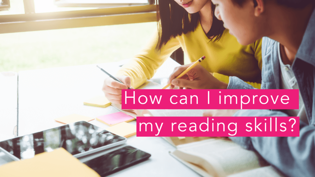 two people studying to improve reading skills