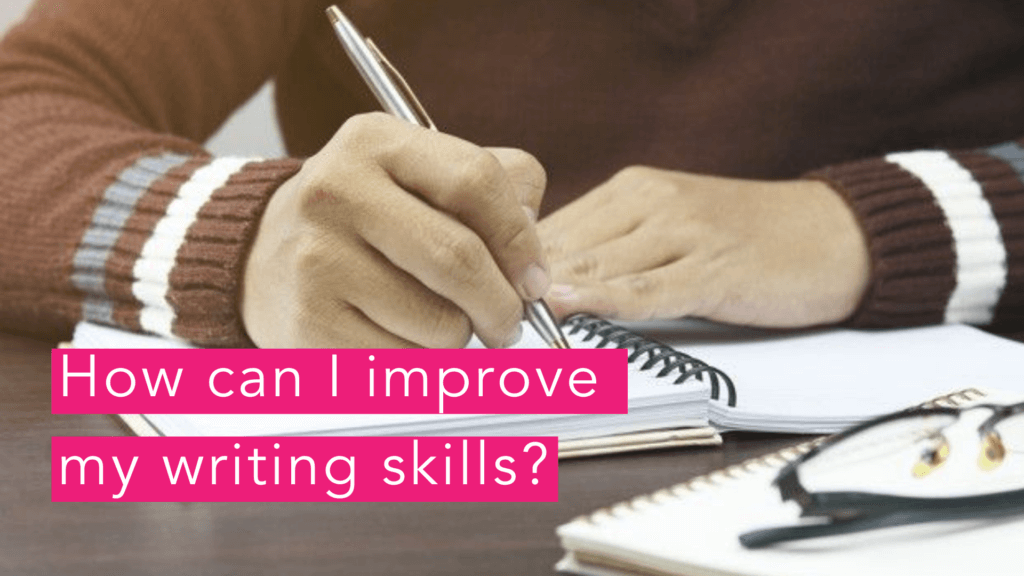 Young guy studying to improve writing skills