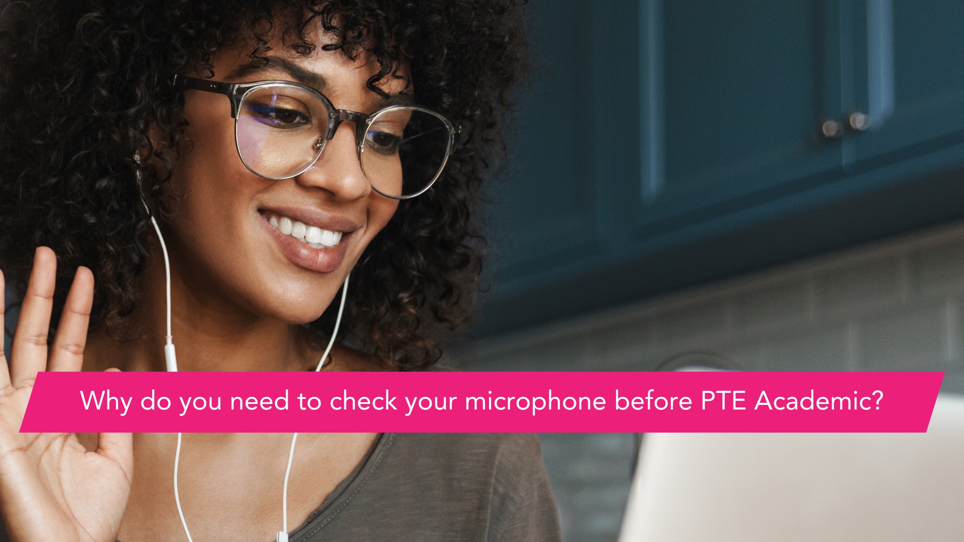 Why do you need to check your microphone before PTE Academic?